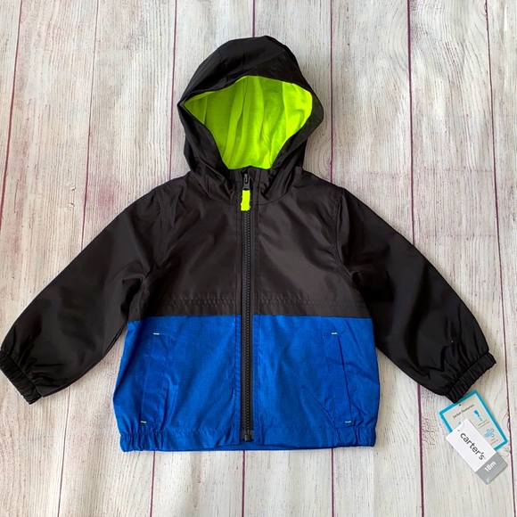 Baby Boys Colorblock Windbreaker 18M Black/Blue Carters